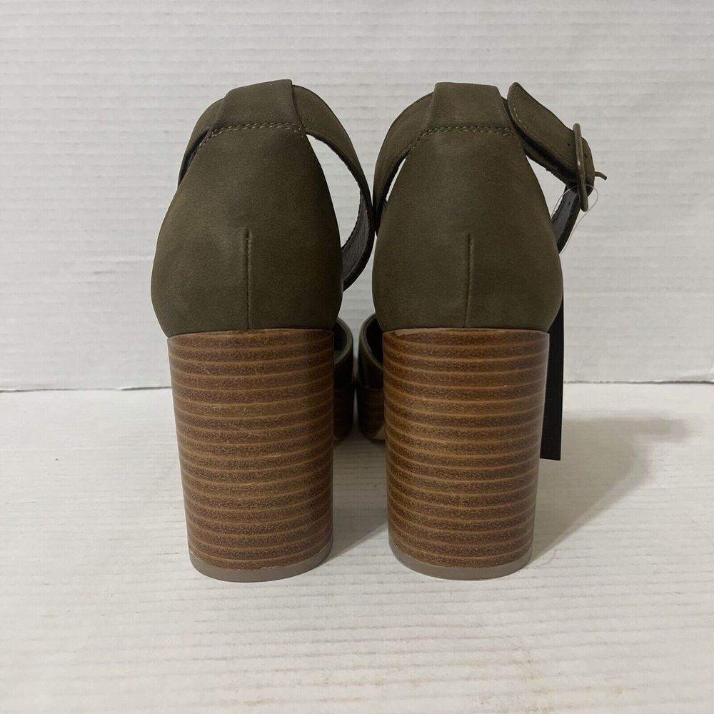 House of Harlow Revolve Tanner‎  Mary Jean Block Heel platform  Size 8.5 green - Picture 4 of 9